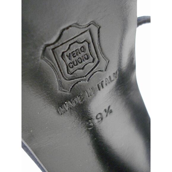 DOLCE & GABBANA EU 39.5 US 9 BLACK SILVER STILETTO PLATFORM STRAPPY SANDAL SHOE - Picture 2 of 11